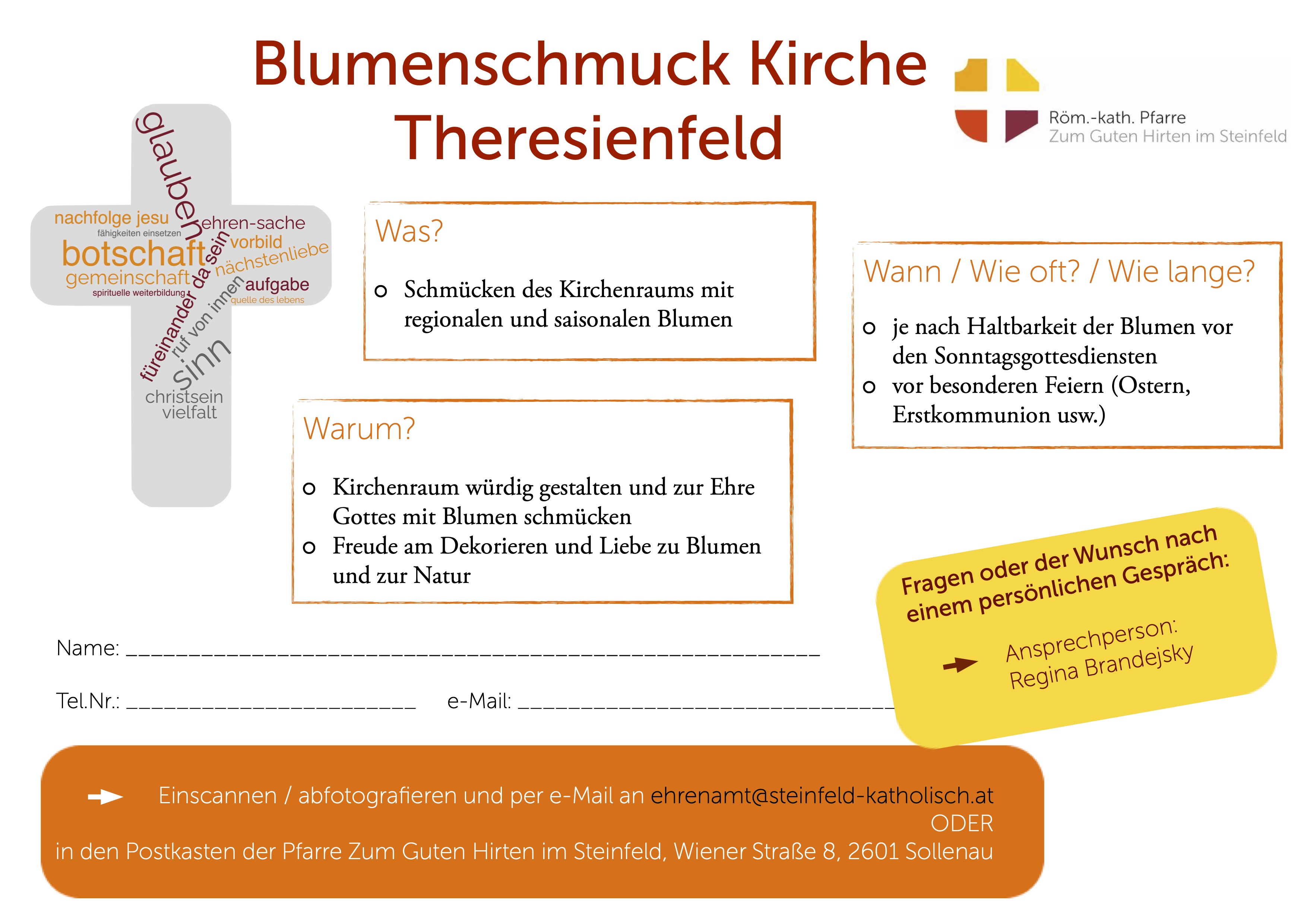 Aufruf Ehrenamt Blumenschmuck Theresienfeld