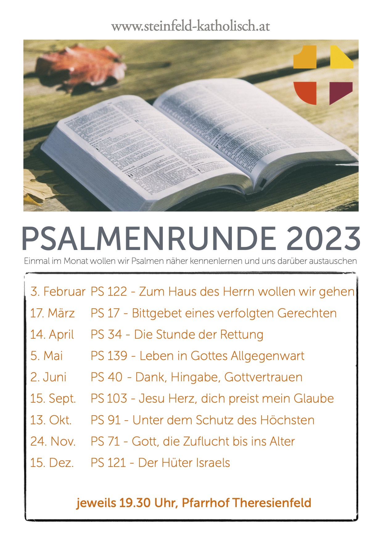 Psalmenrunde Termine 2023